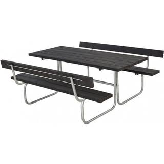 Plus Classic Bord/Bænkesæt med 2 ryglæn 177 cm - Gråbrun