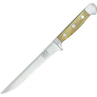 Güde Alpha Birne Ausbeinmesser 13 cm flexibel - CVM-Messerstahl - Griffschalen Birnenholz - Braun,Silber
