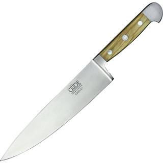 Güde Alpha Olive Kochmesser 21 cm - CVM-Messerstahl - Griffschalen Olivenholz - Braun,Silber