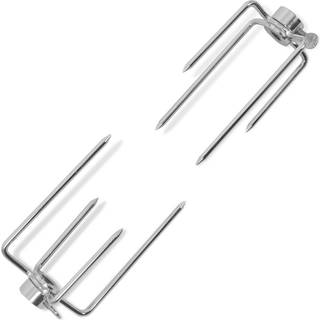 grill rotisseri spydgafler 2 stk stål