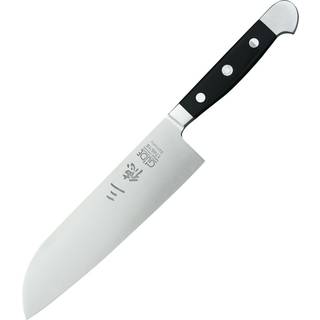 Güde Alpha Santokumesser 18 cm - CVM-Messerstahl - Griffschalen Hostaform - Schwarz,Silber