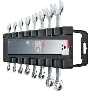 TOOLCRAFT 820901 Gaffelnøgle-sæt 8 dele 8 - 19 mm
