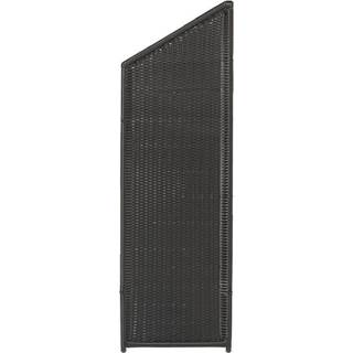 PLUS Trend skråelement, sort/polyrattan - 55 x 170/140 cm