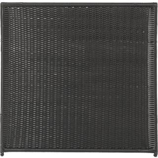 PLUS Trend hegn, sort/polyrattan - 115 x 110 cm