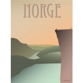 Tilbud: Spar 80% - Norge Predikestolen - Plakat 50x70 cm fra ViSSEVASSE