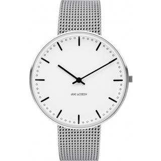 Arne Jacobsen City Hall Ø40 Watch armbåndsur i stål med meshlænke