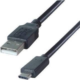 Gear Ladekabel USB-A-USB-C 2.0 2m  Rundt Kabel Hvid