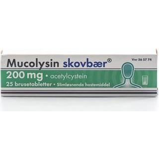 Mucolysin Skovbær 200 mg - 25 brusetabletter