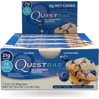 QUEST NUTRITION QUEST BARS, 12 stk-Blueberry Muffin