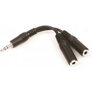 MiniJack Splitter 1-2, Black