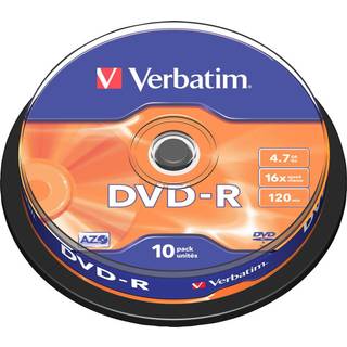 VERBATIM DVD-R Verbatim 4.7Gb 16x spindle (10)