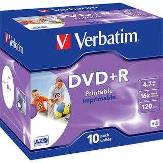 Verbatim DVD+R 4,7GB printable, 10 stk
