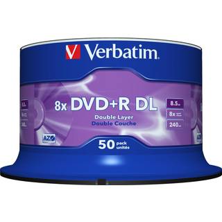 VERBATIM DVD+R DL 8x Matt Silv. 50pk