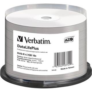 VERBATIM DVD-R 16X bulk, 4.7GB Wide ink