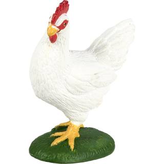 Safari Ltd. White Leghorn Chicken Figurine - Langsom 2.25 """" Modelfigur - Uddannelsesleget?j til drengepiger og b?rn i alderen 3+