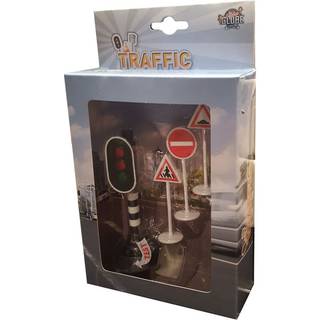 Kids Globe Trafiklys og 3 skilte med LYS og LYD batterier inkluderet