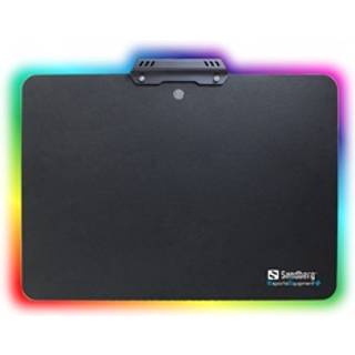 Sandberg Touch RGB Mousepad Aluminium med LED lys og farveskift.