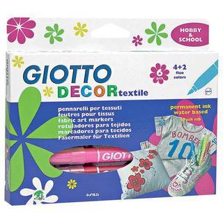 GIOTTO Stoftusch 4 mm, 12 Ass. Farver til Tekstil
