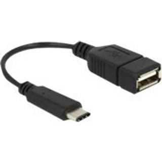 Delock USB-C han til USB-A hun adapter, 15cm - Sort