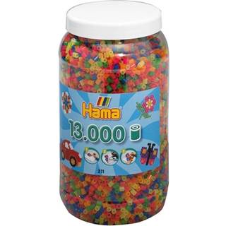Hama Midi, perler, 13.000 stk., mix 51, neonfarver [Levering: 1-2 dage]