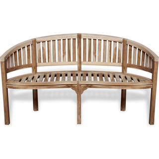 bananbænk 151 cm massivt teaktræ