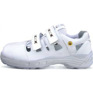 HKSDK H2 S1 sikkerhedssandal med velcroluk, hvid - 43