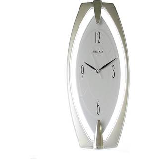 Seiko QXA342S Elongated Silver Case Wall Clock - C5713