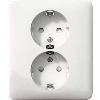Schneider Electric Vægudtag, indfældet, jordet, 2-vejs med pillesikring