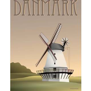 Danmark Møllen - Plakat 30x40 cm fra ViSSEVASSE