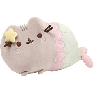 GUND Pusheen Havfrue Plys - 12-tommer Grøn/Rosa, Blødt overfladevaskbart plysstof til børn fra 8 år og opefter
