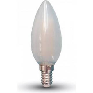 V-Tac 4W LED kertepære - Kultråd, matteret glas, E14 - Dæmpbar : Ikke dæmpbar, Kulør : Varm
