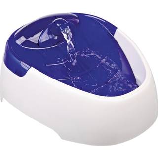 Trixie Drinking Fountain Duo stream plastic 1 l/20 × 12 × 23 cm white/blue