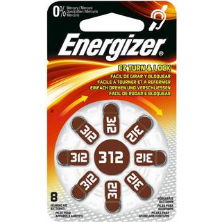 Energizer Høreapparat 312 Batterier (8 Stk. Pakning)