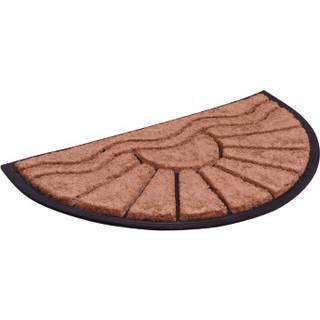 Kokosmåtte solopgang 714011 gummi/kokos 46cmx76cm halvmåne natur 22mm høj