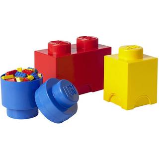 LEGO Storage Brick multi-pack - 3 forskellige opbevaringsklodser - red, blue, yellow