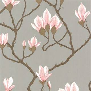 Magnolia - Alabaster on Metallic Silver