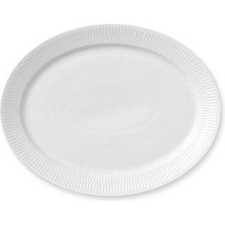 Royal Copenhagen - White Fluted Ovalt Fad 35 cm - Serveringsfade