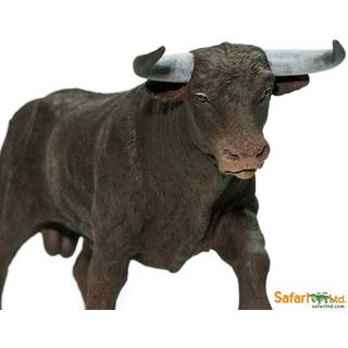 Safari Ltd. Black Bull Figurine - Detaljeret 6 """" Plastikmodelfigur - Sjovt uddannelsesm?ssigt leg leget?j til drenge piger og b?rn i alderen 3+