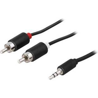 High grade Minijack til 2xPhono kabel - 1 m