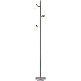 LED-gulvlampe Lea, højde 157,5 cm, krom, 3-lys, metal