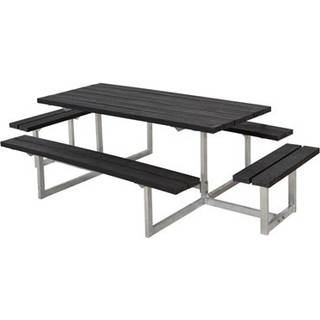 Plus Basic Bord/Bænke-sæt m/2 påbygninger sort 185813-15