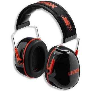 Uvex K3 - earmuffs - polyethylene ABS plastic polyvinyl chloride (PVC) foam - black red