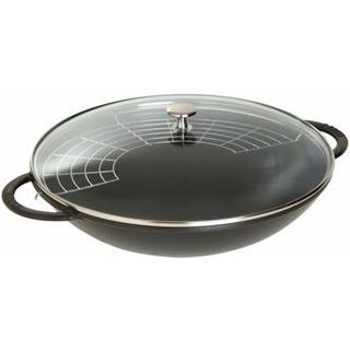 Staub Specialities Wok Med glaslåg 30 cm, Støbejern