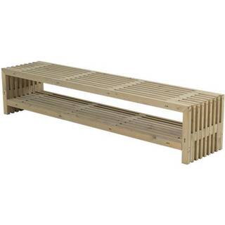 Trallebænk | Brunbejdset | 120 cm