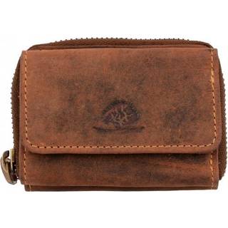 Kleine Geldbörse Leder 10x7cm mit Münzfach Vintage 1668 | Greenburry.de