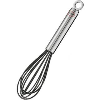 Rösle Schneebesen 22 cm mit Rundgriff - Edelstahl mit Silikonüberzug - Schwarz,Silber