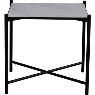 HANDVÄRK Furniture Side Table Black Frame Black Marble