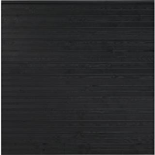 PLUS Plank profilhegn, sort/nåletræ - 174 x 166 cm