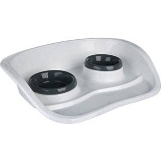 Trixie Bowl set plastic 0.25 l/ø 9 cm & 0.3 l/ø 11 cm/46 × 11 × 30 cm grey/bowls: various