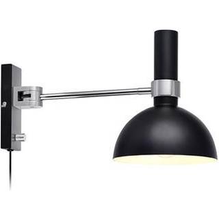 Larry Væglampe Sort/Krom E27